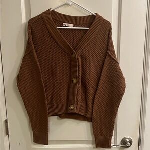 SO Women's Textured Brown Cardigan